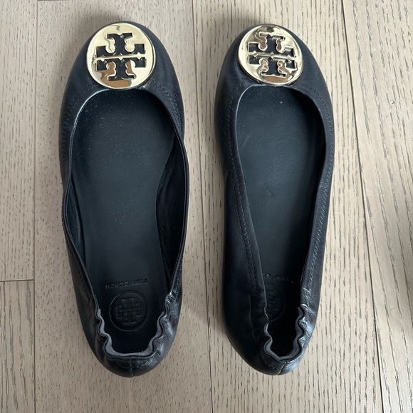 Tory Burch Black Ballet Flats - Picture 1 of 4